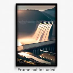 Pixel Art Poster - Angelic Dam (8 Bit Psychedelic Trippy Weird Video Game Print)