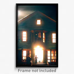 Pixel Art Poster - Silly Parsonage (8 Bit Psychedelic Trippy Video Game Print)