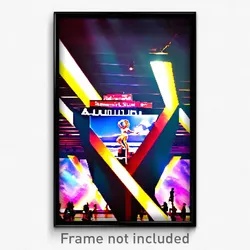 Pixel Art Poster - Admired Summit (8 Bit Psychedelic Trippy Video Game Print)