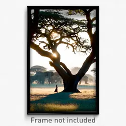 Pixel Art Poster - Graceful Savannah (8 Bit Psychedelic Trippy Video Game Print)