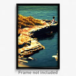 Pixel Art Poster - Aged Shore (8 Bit Psychedelic Trippy Weird Video Game Print)