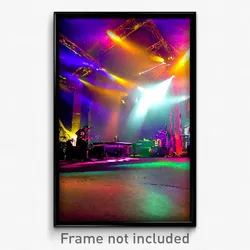 Pixel Art Poster - Nocturnal Music Venue (8 Bit Psychedelic Video Game Print)