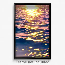 Pixel Art Poster - Sparkling Sea (8 Bit Psychedelic Trippy Video Game Print)