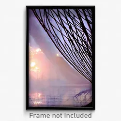 Pixel Art Poster - Complex Wire Frame Stream (8 Bit Video Game Print)