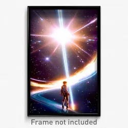 Pixel Art Poster - Awesome Hyperspace (8 Bit Psychedelic Video Game Print)