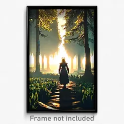 Pixel Art Poster - Lonely Fen (8 Bit Psychedelic Trippy Weird Video Game Print)