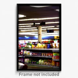 Pixel Art Poster - Measly Grocery Store (8 Bit Psychedelic Video Game Print)