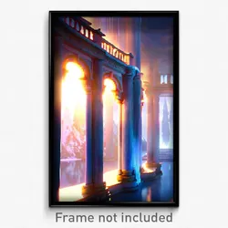 Pixel Art Poster - Frozen Belvedere (8 Bit Psychedelic Trippy Video Game Print)
