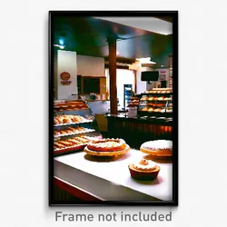 Pixel Art Poster - Neat Bakery (8 Bit Psychedelic Trippy Weird Video Game Print)