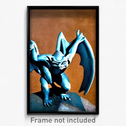 Pixel Art Poster - International Gargoyle (8 Bit Psychedelic Video Game Print)