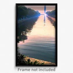 Pixel Art Poster - Unnatural Waterway (8 Bit Psychedelic Video Game Print)