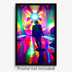 Pixel Art Poster - Upbeat Discotheque (8 Bit Psychedelic Video Game Print)