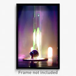 Pixel Art Poster - Liquid Chamber (8 Bit Psychedelic Trippy Video Game Print)