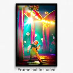 Pixel Art Poster - Sweet Circus (8 Bit Psychedelic Trippy Video Game Print)