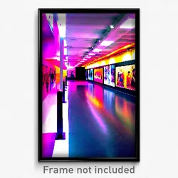 Pixel Art Poster - Urban Gallery (8 Bit Psychedelic Trippy Video Game Print)