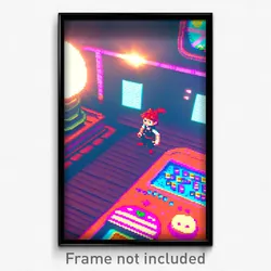 Pixel Art Poster - Quirky Video Game (8 Bit Psychedelic Trippy Video Game Print)