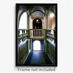 Pixel Art Poster - Cavernous Balcony (8 Bit Psychedelic Trippy Video Game Print)