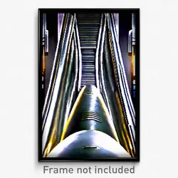 Pixel Art Poster - Metallic Nave (8 Bit Psychedelic Trippy Video Game Print)