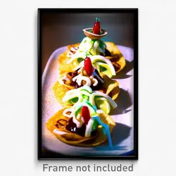 Pixel Art Poster - Tan Tostada (8 Bit Psychedelic Trippy Weird Video Game Print)