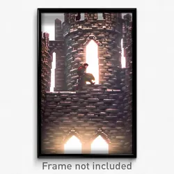 Pixel Art Poster - Meek Battlements (8 Bit Psychedelic Trippy Video Game Print)