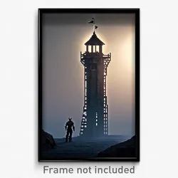Pixel Art Poster - Barren Tower (8 Bit Psychedelic Trippy Video Game Print)