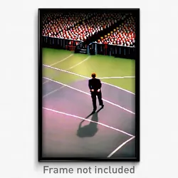 Pixel Art Poster - Crazy Court (8 Bit Psychedelic Trippy Weird Video Game Print)