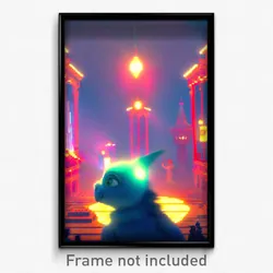 Pixel Art Poster - Measly Ego Exploration (8 Bit Psychedelic Video Game Print)