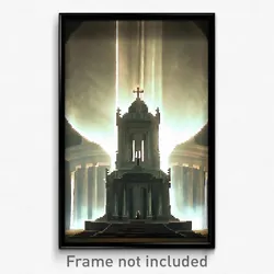 Pixel Art Poster - Voluminous Mausoleum (8 Bit Psychedelic Video Game Print)