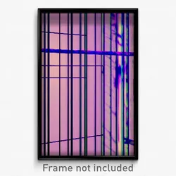 Pixel Art Poster - Wire Frame Glitchy Firth (8 Bit Psychedelic Video Game Print)