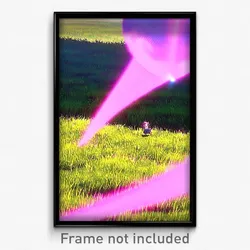 Pixel Art Poster - Plush Grassland (8 Bit Psychedelic Trippy Video Game Print)