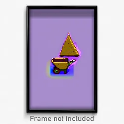 Pixel Art Poster - Triangular Barrow (8 Bit Psychedelic Trippy Video Game Print)