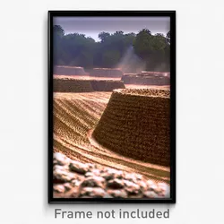 Pixel Art Poster - Coarse Earthworks (8 Bit Psychedelic Trippy Video Game Print)