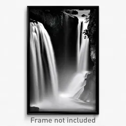 Pixel Art Poster - Colorless Falls (8 Bit Psychedelic Trippy Video Game Print)