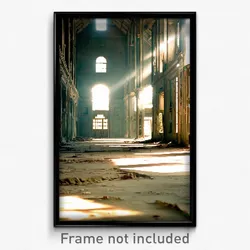 Pixel Art Poster - Harmonious Derelict (8 Bit Psychedelic Video Game Print)