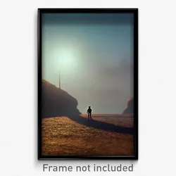 Pixel Art Poster - Lonely Isthmus (8 Bit Psychedelic Trippy Video Game Print)