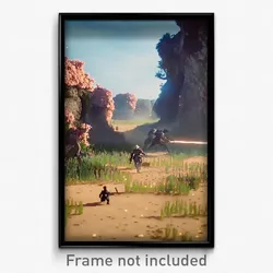 Pixel Art Poster - Adorable Battlefield (8 Bit Psychedelic Video Game Print)