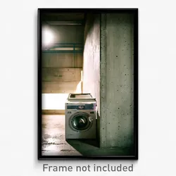 Pixel Art Poster - Concrete Washing Machine (8 Bit Psychedelic Video Game Print)