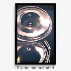 Pixel Art Poster - Silver Aperture (8 Bit Psychedelic Trippy Video Game Print)