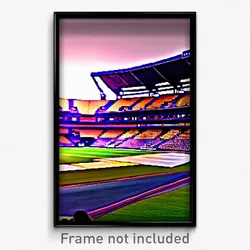Pixel Art Poster - Wild Stadium (8 Bit Psychedelic Trippy Video Game Print)