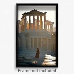 Pixel Art Poster - Pristine Acropolis (8 Bit Psychedelic Video Game Print)