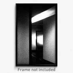 Pixel Art Poster - Black And White Passage (8 Bit Psychedelic Video Game Print)