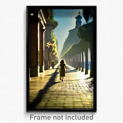 Pixel Art Poster - Haunting Promenade (8 Bit Psychedelic Video Game Print)