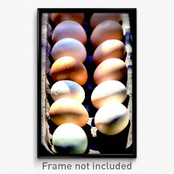 Pixel Art Poster - Conventional Eggs (8 Bit Psychedelic Trippy Video Game Print)