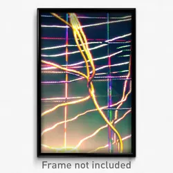 Pixel Art Poster - Wire Frame Glitchy Mooring (8 Bit Video Game Print)