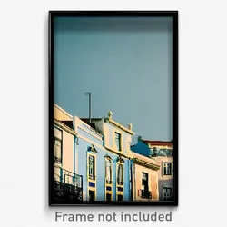Pixel Art Poster - Light Blue Lisbon (8 Bit Psychedelic Trippy Video Game Print)