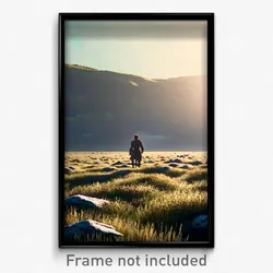 Pixel Art Poster - Wide Moor (8 Bit Psychedelic Trippy Weird Video Game Print)