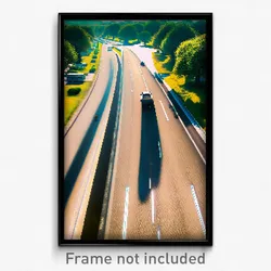 Pixel Art Poster - Jaw Dropping Crossroad (8 Bit Psychedelic Video Game Print)