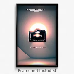 Pixel Art Poster - Virtual Aperture (8 Bit Psychedelic Trippy Video Game Print)