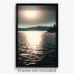 Pixel Art Poster - Infamous Lake (8 Bit Psychedelic Trippy Video Game Print)