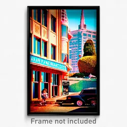 Pixel Art Poster - Plush San Francisco (8 Bit Psychedelic Video Game Print)